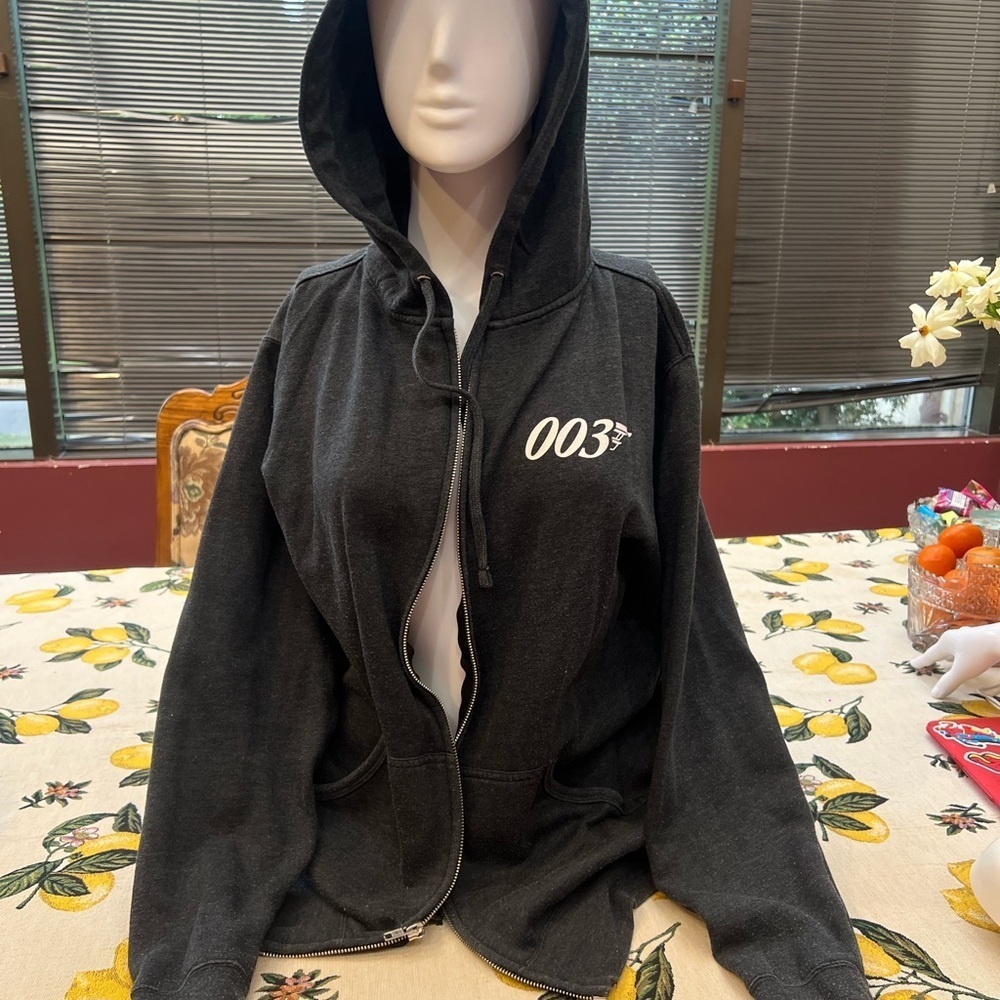 003 Women's Charcoal Zip-Up Hoodie